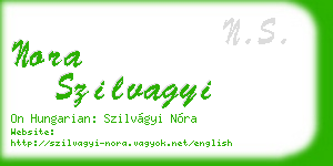 nora szilvagyi business card